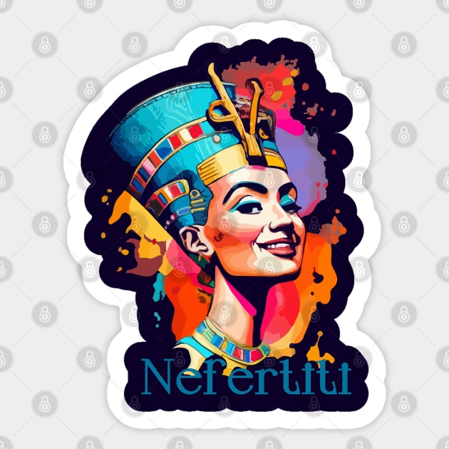 Nefertiti's Hilarious Highness Sticker by CatCoconut-Art